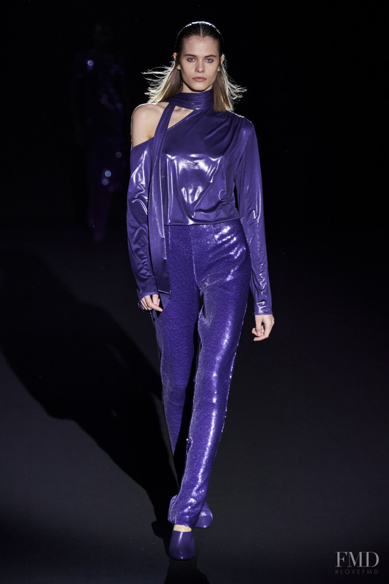 Darya Kostenich featured in  the Sally LaPointe fashion show for Autumn/Winter 2020