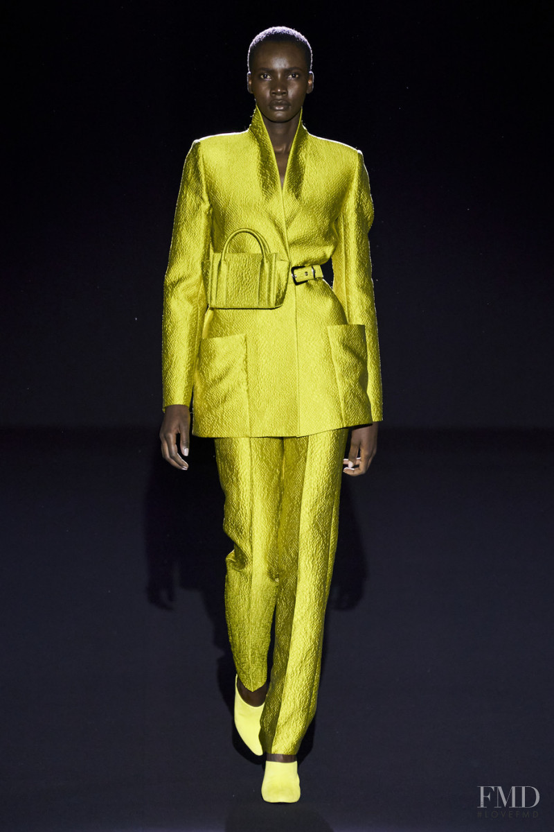 Tricia Akello featured in  the Sally LaPointe fashion show for Autumn/Winter 2020