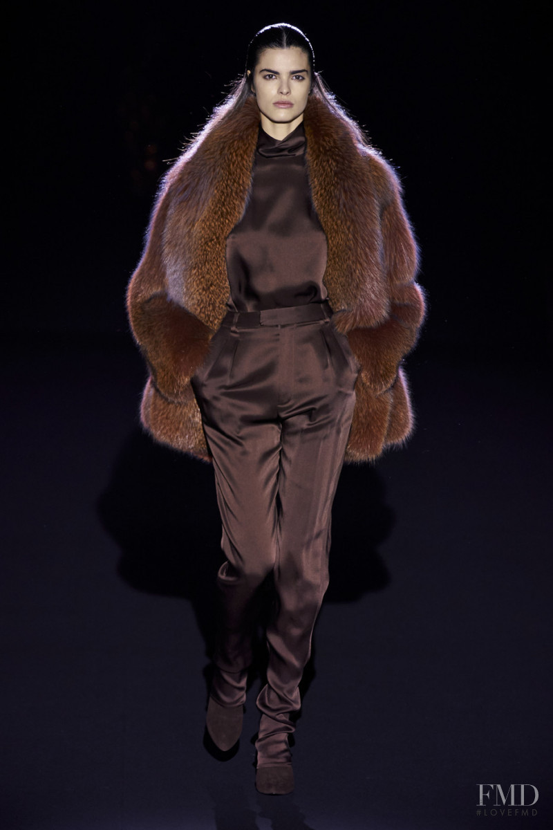 Carol Mendes featured in  the Sally LaPointe fashion show for Autumn/Winter 2020