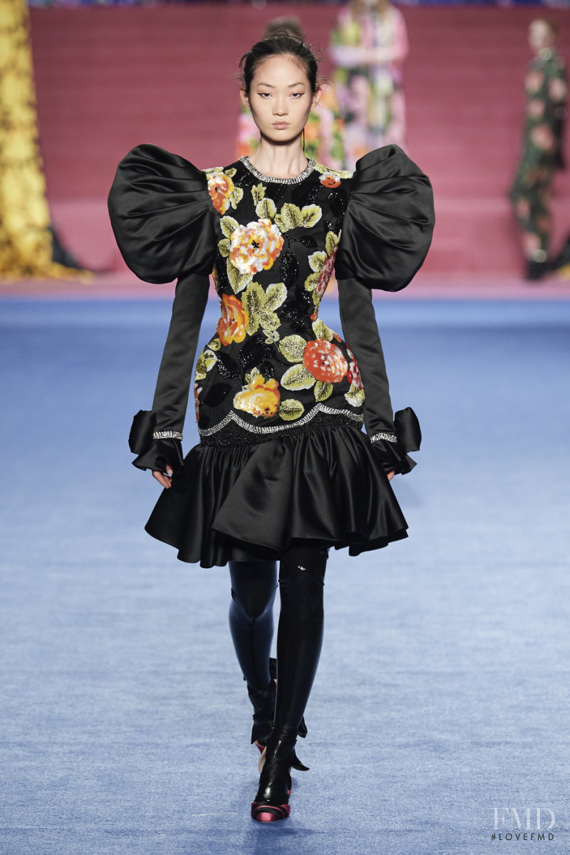 Hyun Ji Shin featured in  the Richard Quinn fashion show for Autumn/Winter 2020
