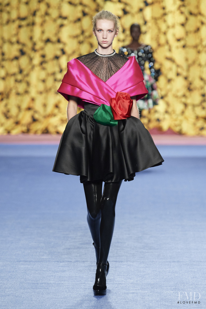 Bente Oort featured in  the Richard Quinn fashion show for Autumn/Winter 2020
