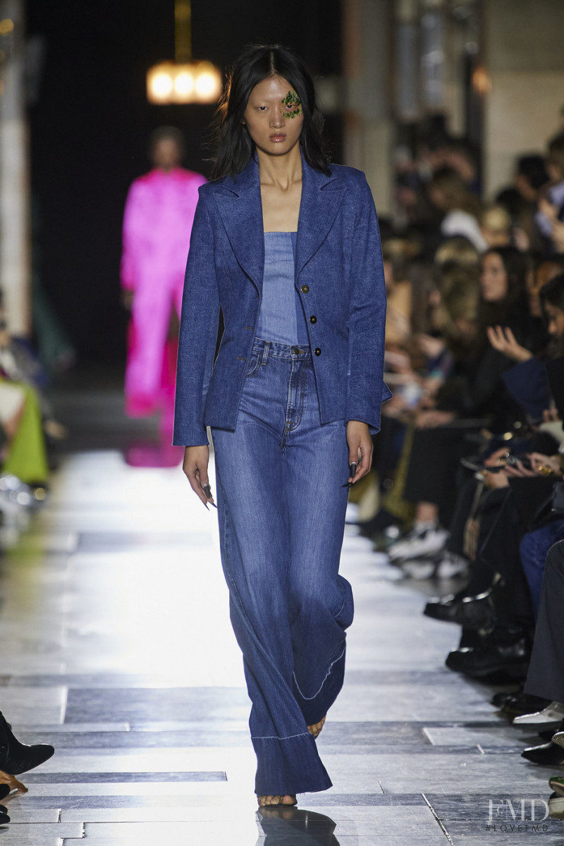 Yilan Hua featured in  the Halpern fashion show for Autumn/Winter 2020