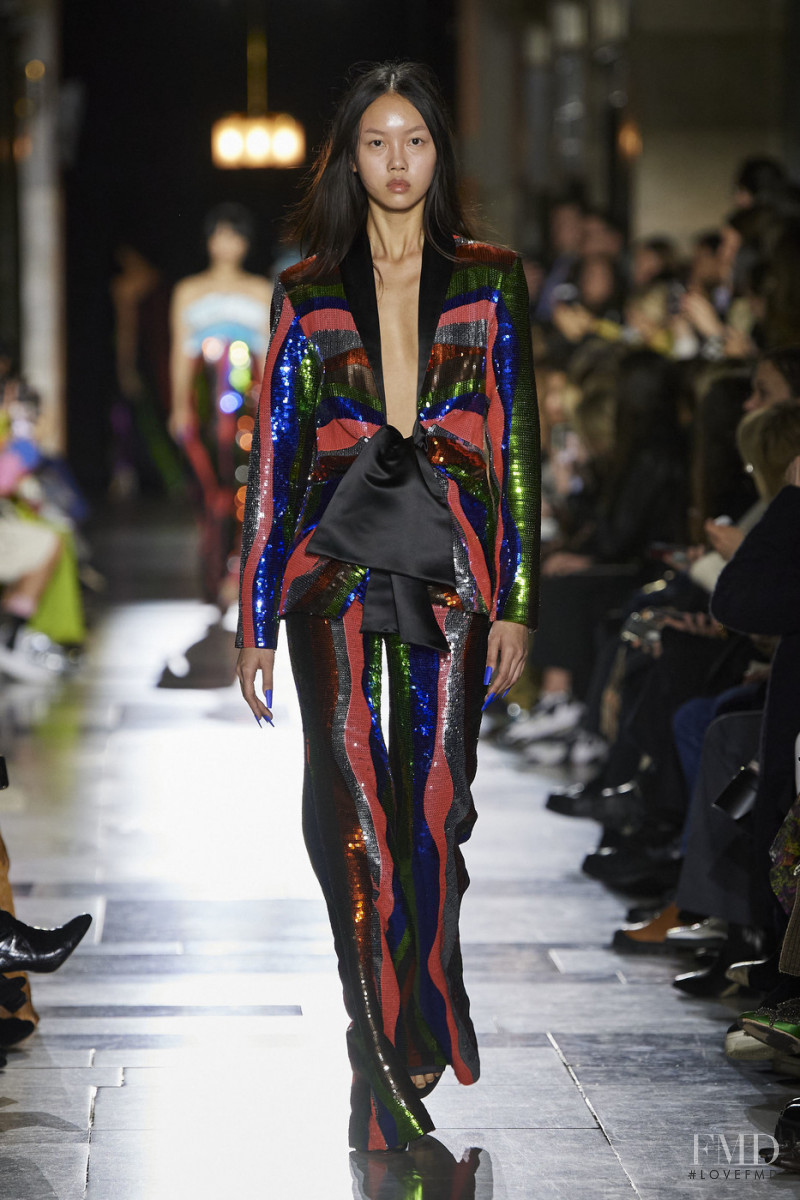 Jan Baiboon Arunpreechachai featured in  the Halpern fashion show for Autumn/Winter 2020