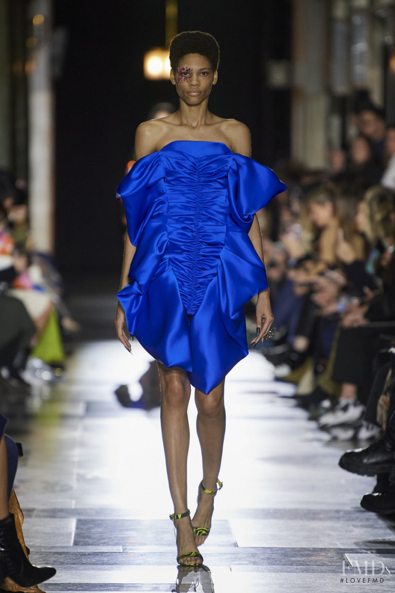 Minnie Warren featured in  the Halpern fashion show for Autumn/Winter 2020