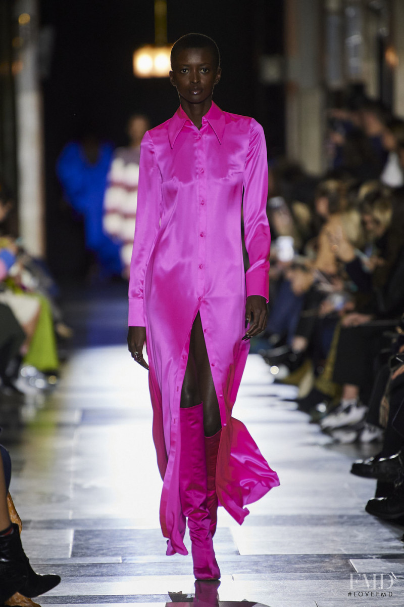 Amira Pinheiro featured in  the Halpern fashion show for Autumn/Winter 2020