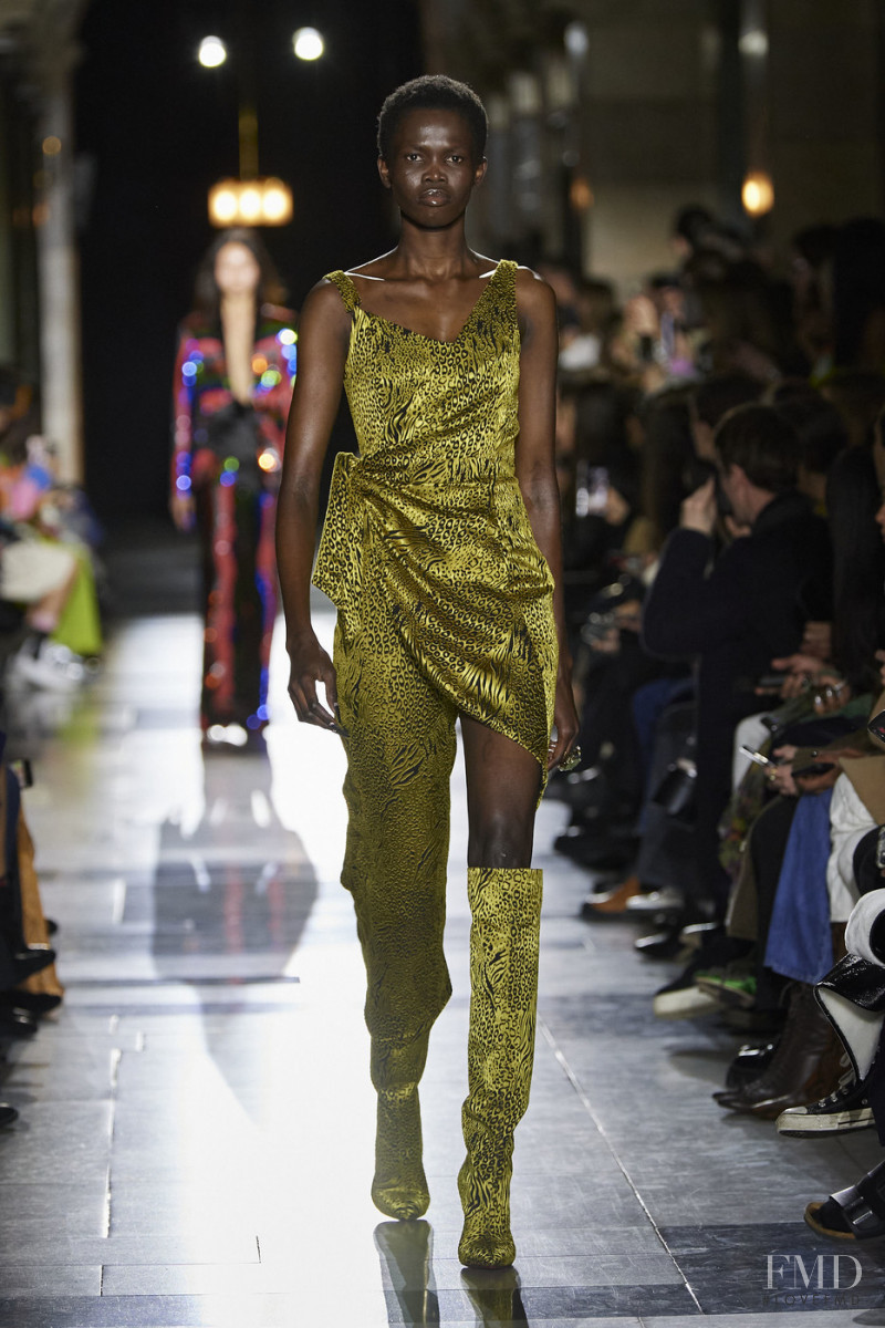 Hakima Duot featured in  the Halpern fashion show for Autumn/Winter 2020