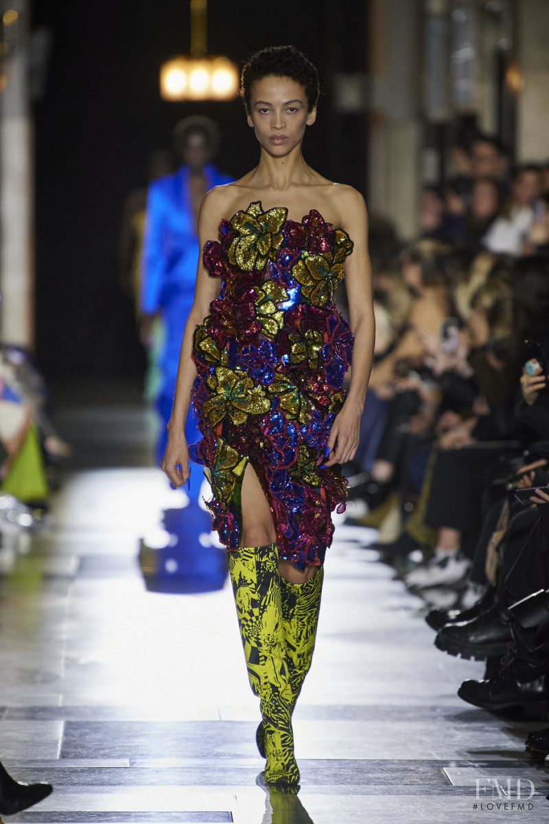 Emily Viviane featured in  the Halpern fashion show for Autumn/Winter 2020