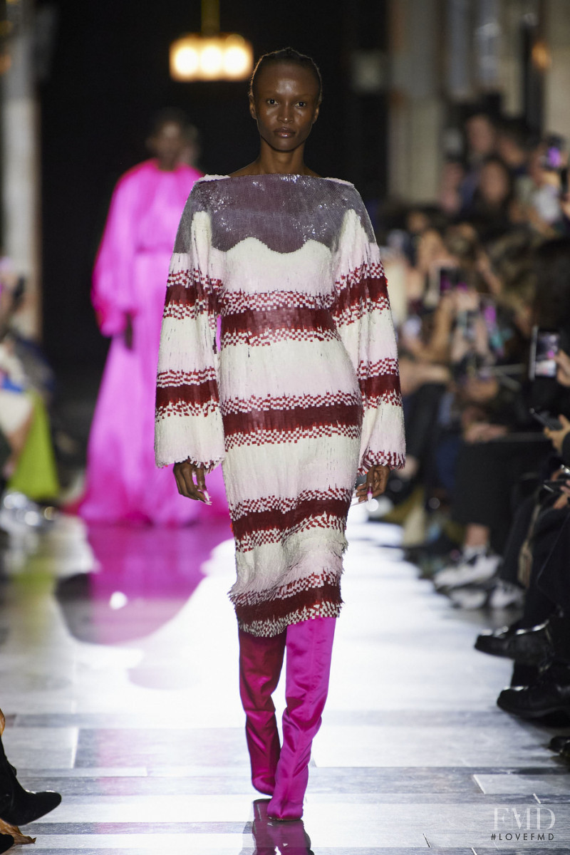 Lydia Ezenwa featured in  the Halpern fashion show for Autumn/Winter 2020