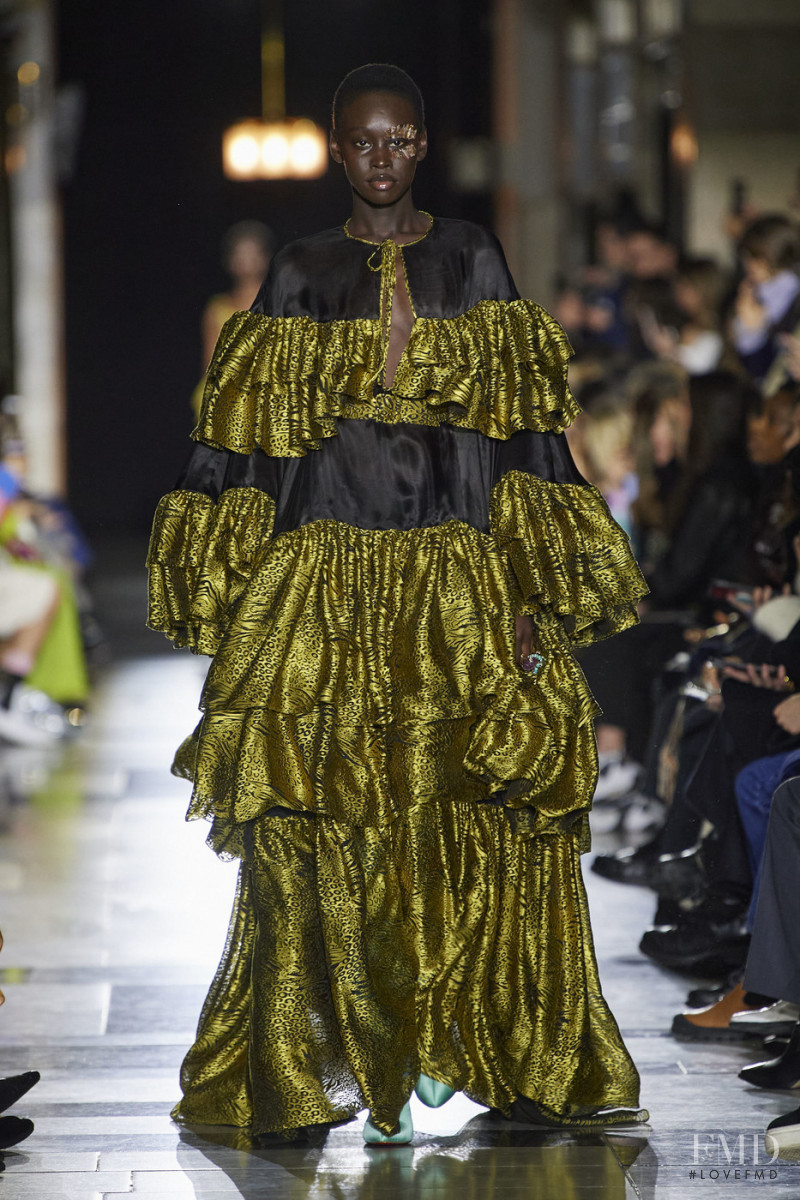 Sabah Koj featured in  the Halpern fashion show for Autumn/Winter 2020