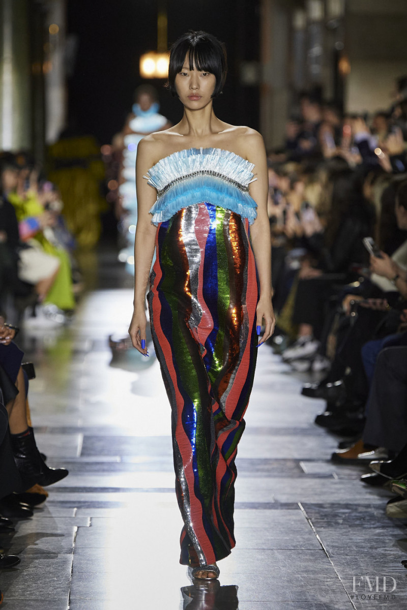 Heejung Park featured in  the Halpern fashion show for Autumn/Winter 2020