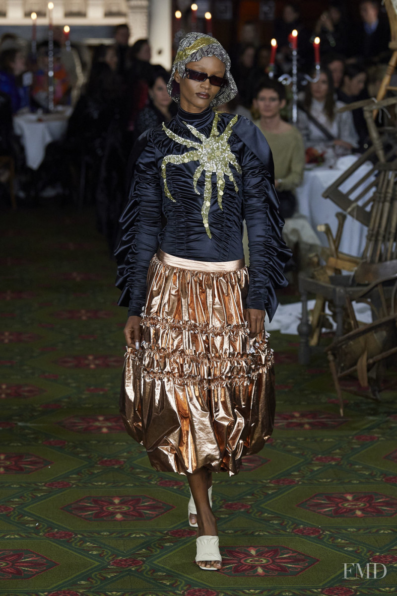 Lydia Ezenwa featured in  the Dilara Findikoglu fashion show for Autumn/Winter 2020