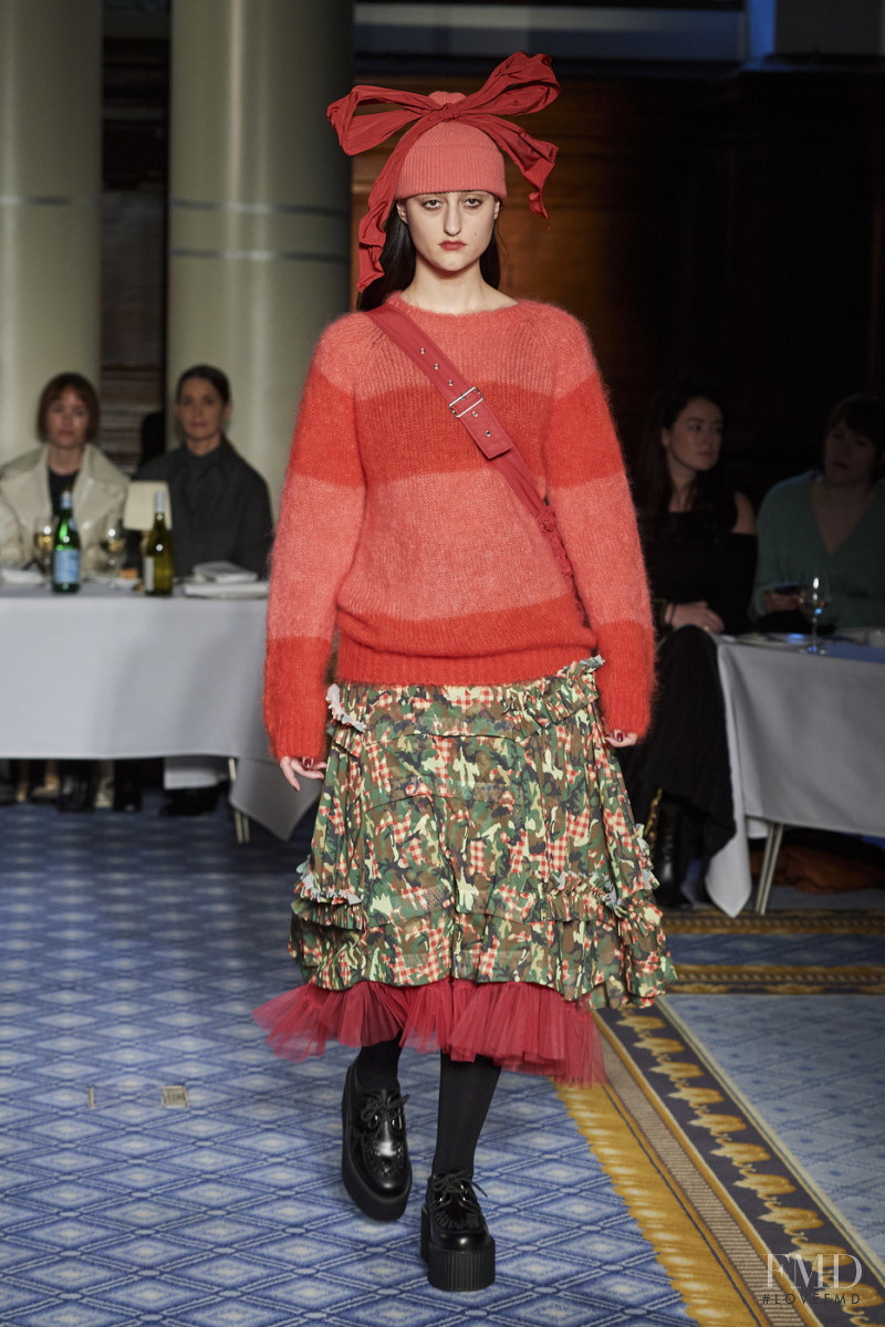 Jess Maybury featured in  the Molly Goddard fashion show for Autumn/Winter 2020