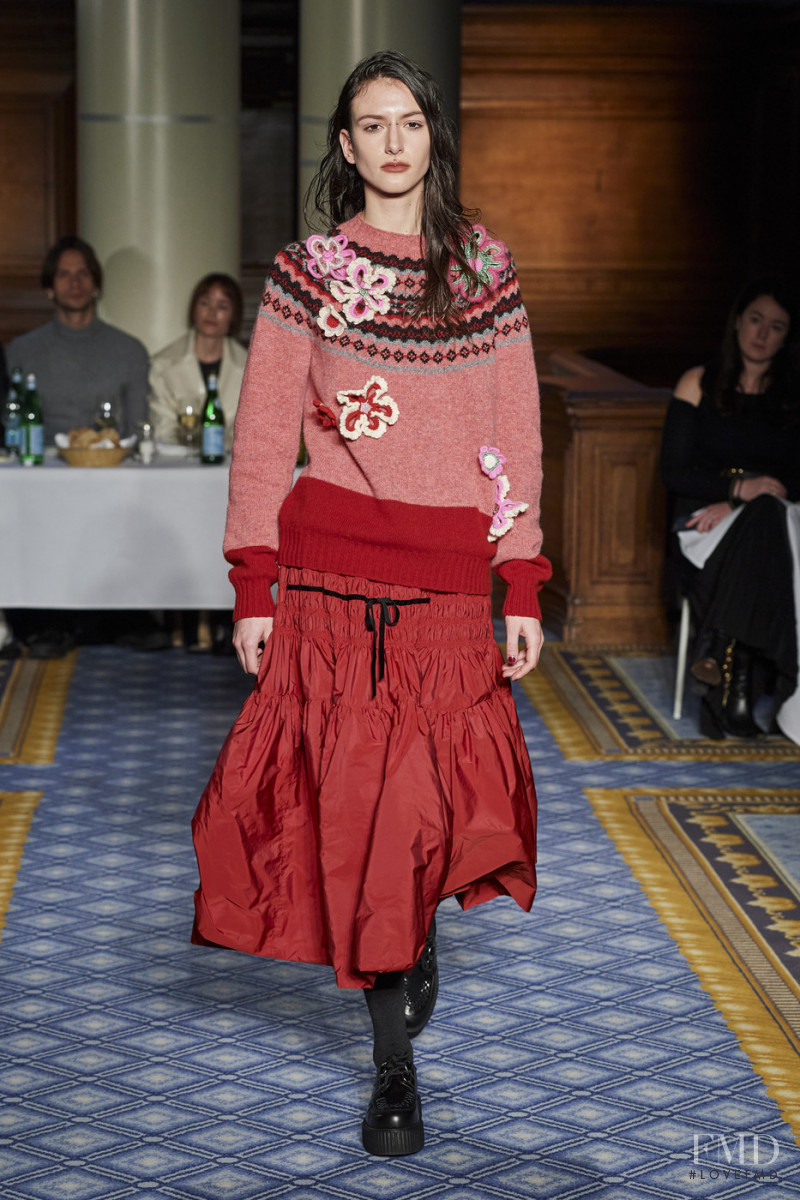 Chai Maximus featured in  the Molly Goddard fashion show for Autumn/Winter 2020