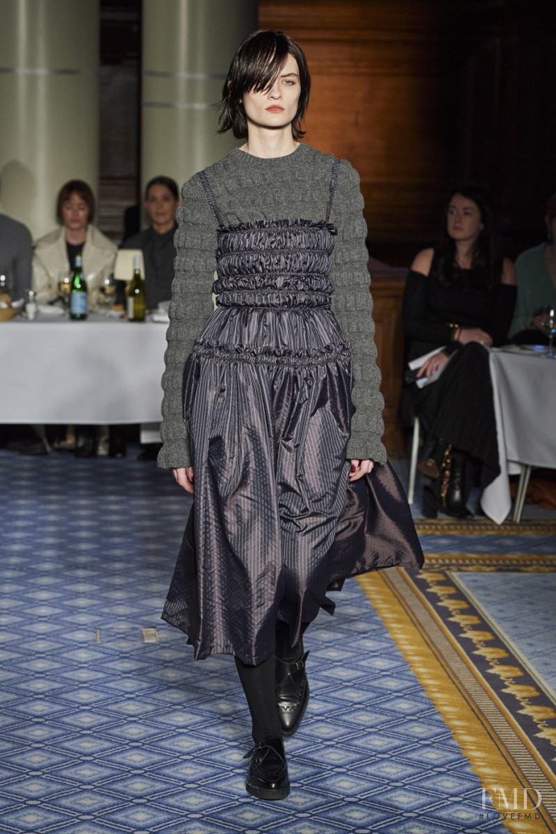 Lara Mullen featured in  the Molly Goddard fashion show for Autumn/Winter 2020
