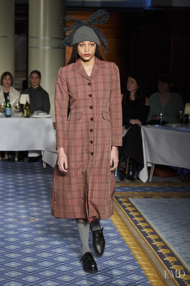 Brionka Halbert featured in  the Molly Goddard fashion show for Autumn/Winter 2020