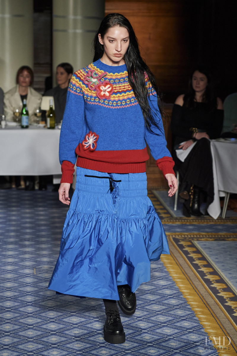 Oceana Celeste featured in  the Molly Goddard fashion show for Autumn/Winter 2020
