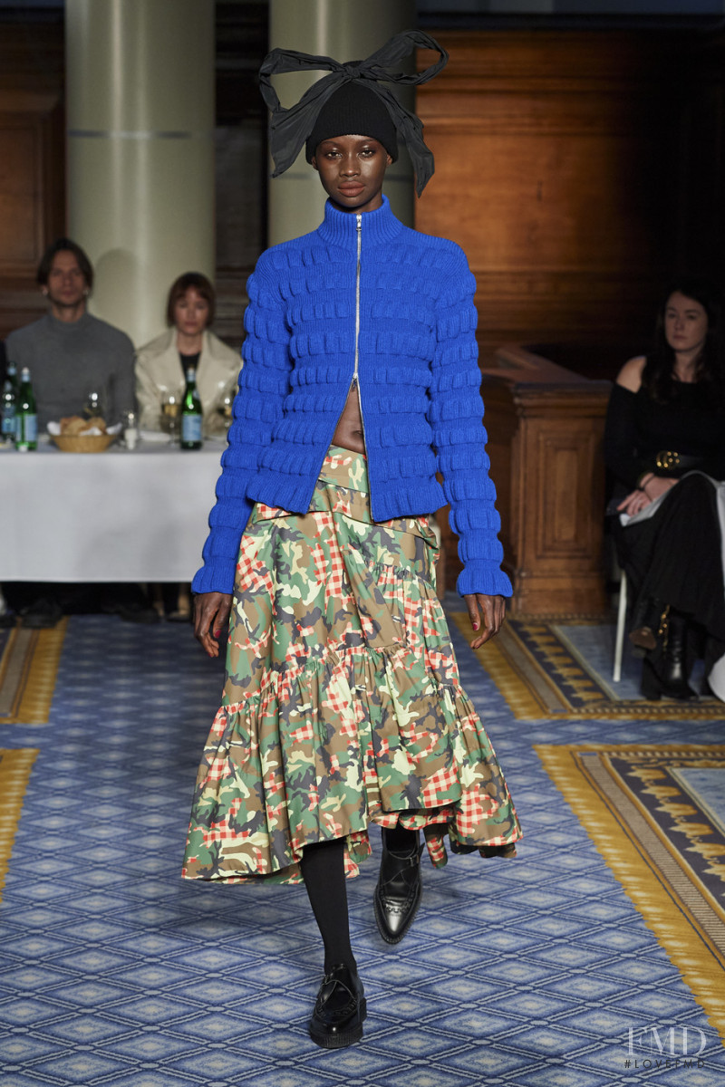 Fatou Jobe featured in  the Molly Goddard fashion show for Autumn/Winter 2020
