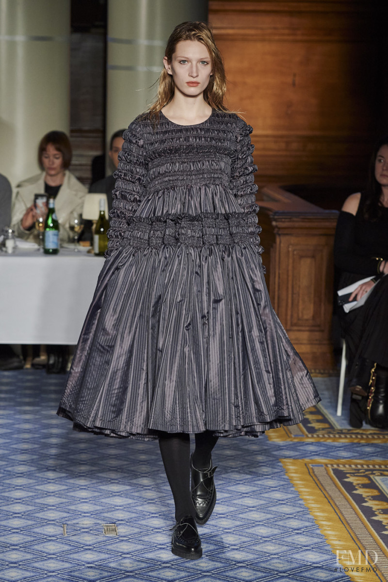 Liz Kennedy featured in  the Molly Goddard fashion show for Autumn/Winter 2020