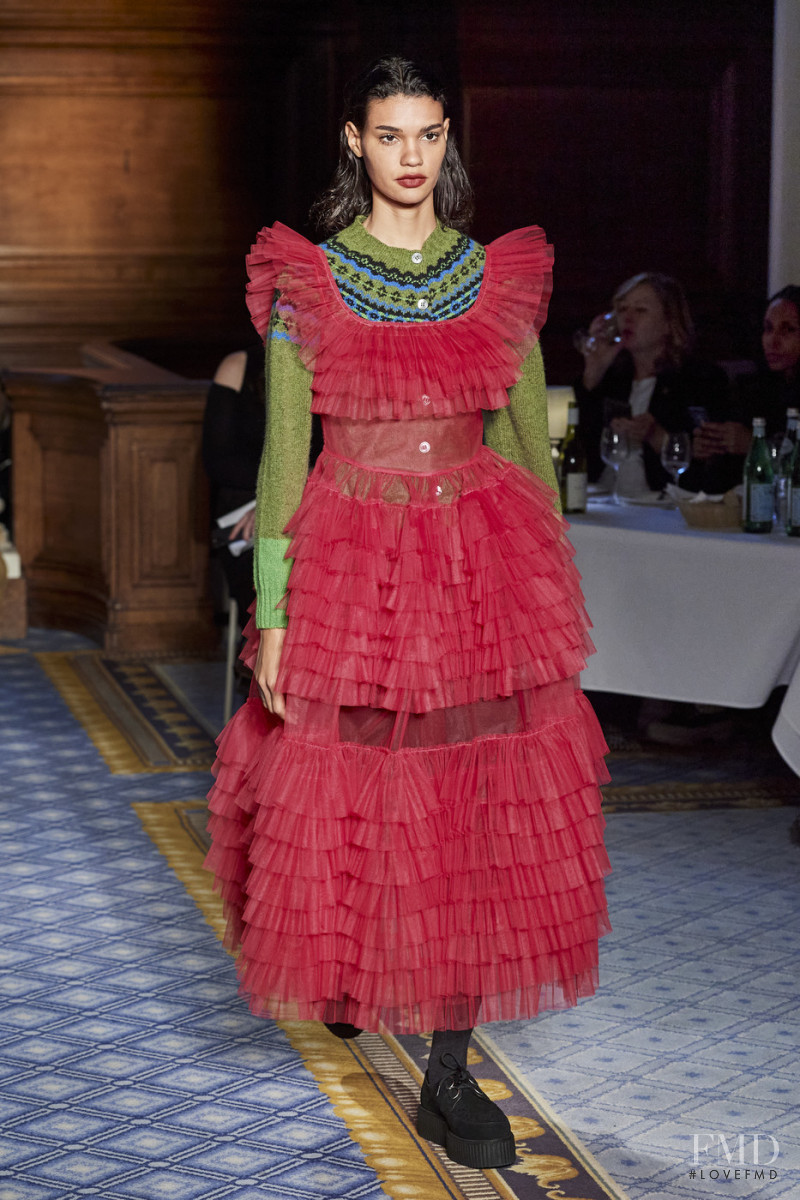 Barbara Valente featured in  the Molly Goddard fashion show for Autumn/Winter 2020