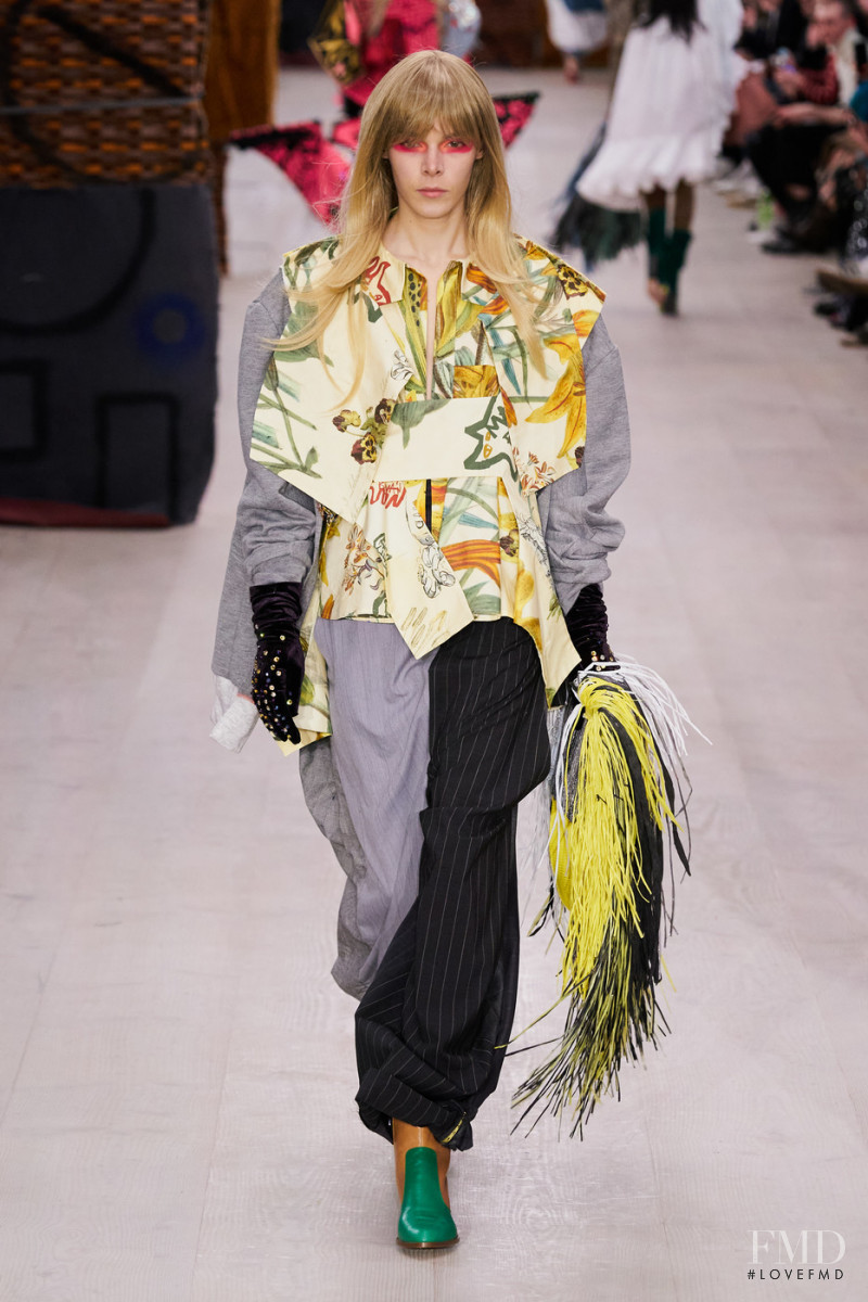 Lys Lorente featured in  the Matty Bovan fashion show for Autumn/Winter 2020