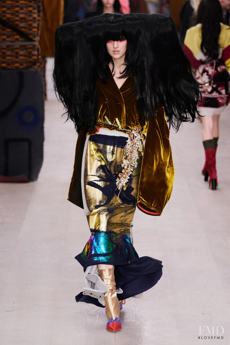 Monacco Dunn featured in  the Matty Bovan fashion show for Autumn/Winter 2020