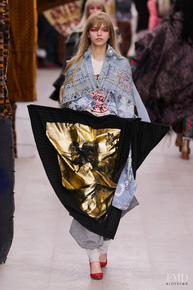 Sofia Sofochka Pletneva featured in  the Matty Bovan fashion show for Autumn/Winter 2020