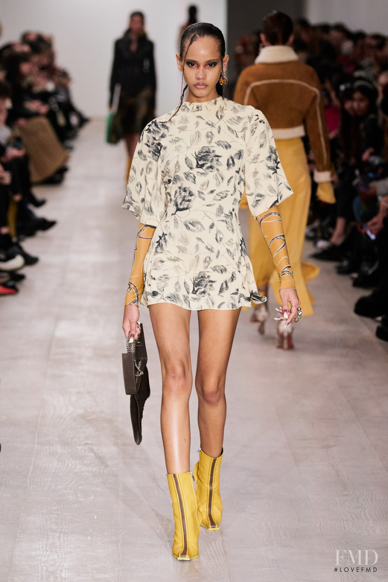 Leyssi de la Cruz featured in  the Charlotte Knowles fashion show for Autumn/Winter 2020
