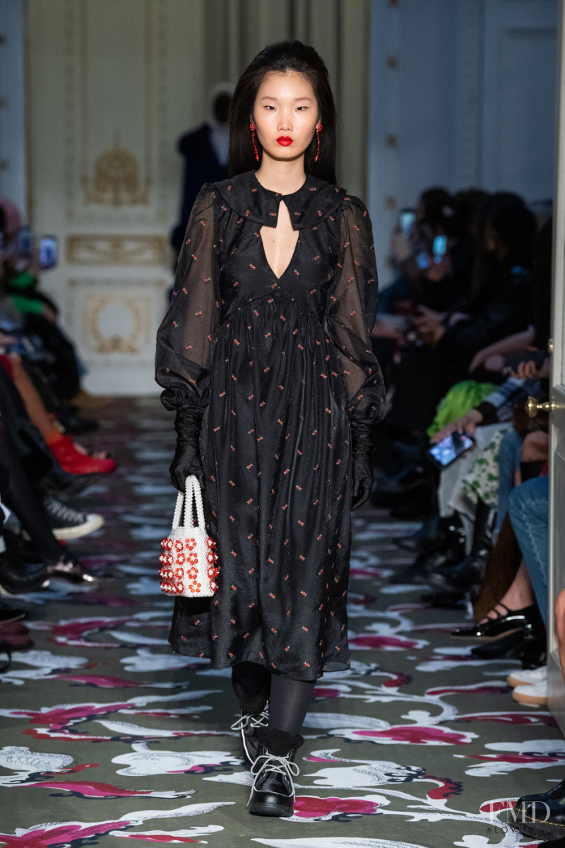 Seo Hyun Kim featured in  the Shrimps fashion show for Autumn/Winter 2020