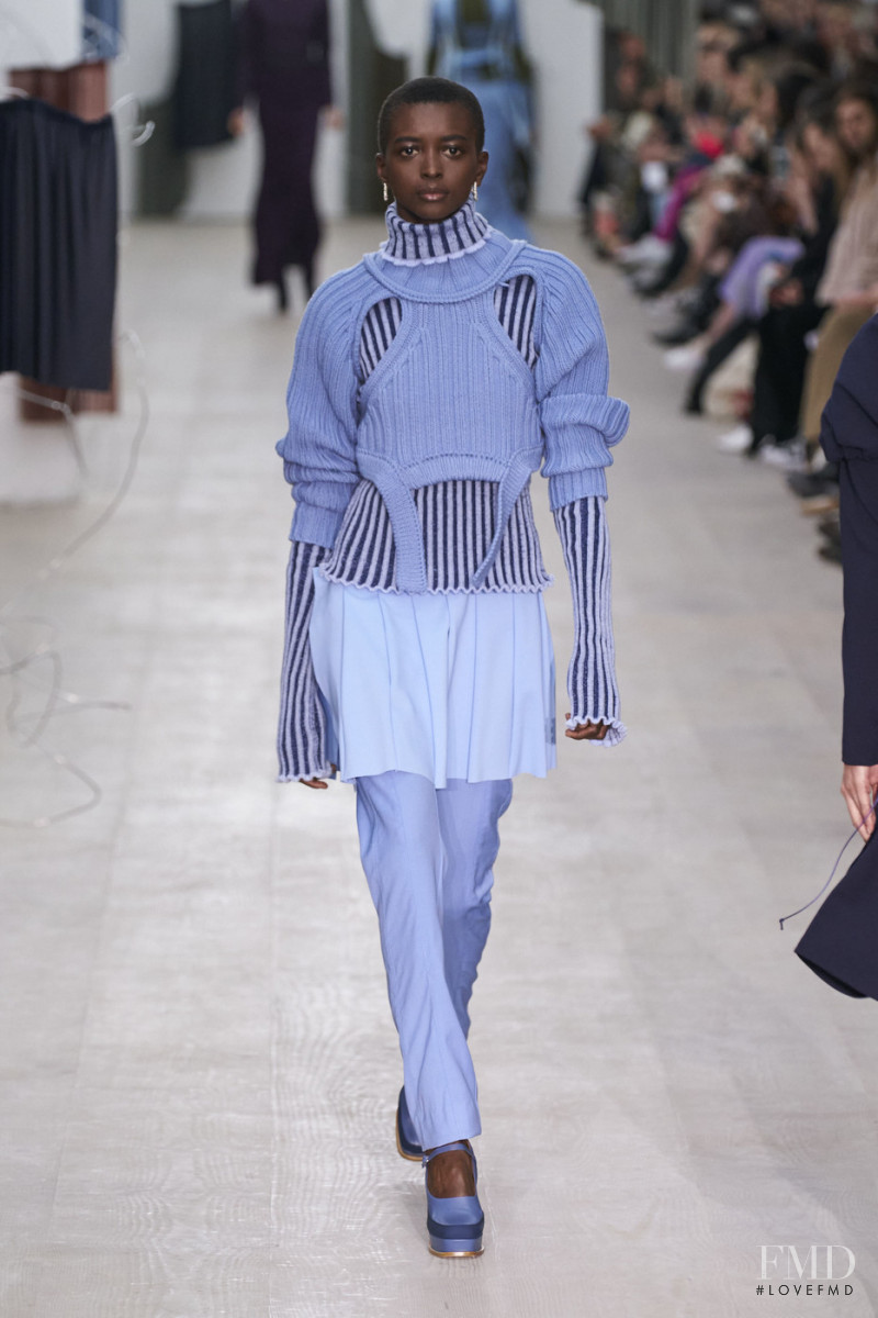 Amira Pinheiro featured in  the Richard Malone fashion show for Autumn/Winter 2020