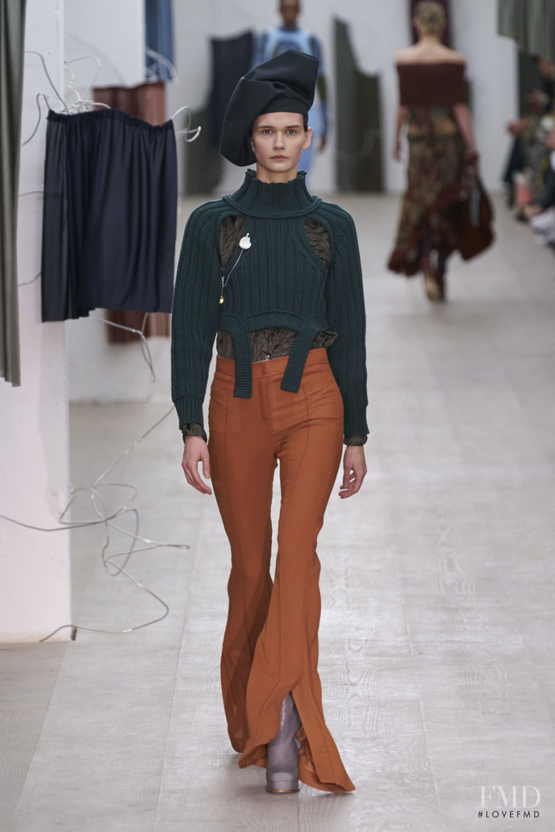 Daniela Kocianova featured in  the Richard Malone fashion show for Autumn/Winter 2020