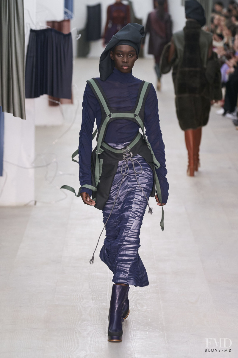 Sabah Koj featured in  the Richard Malone fashion show for Autumn/Winter 2020