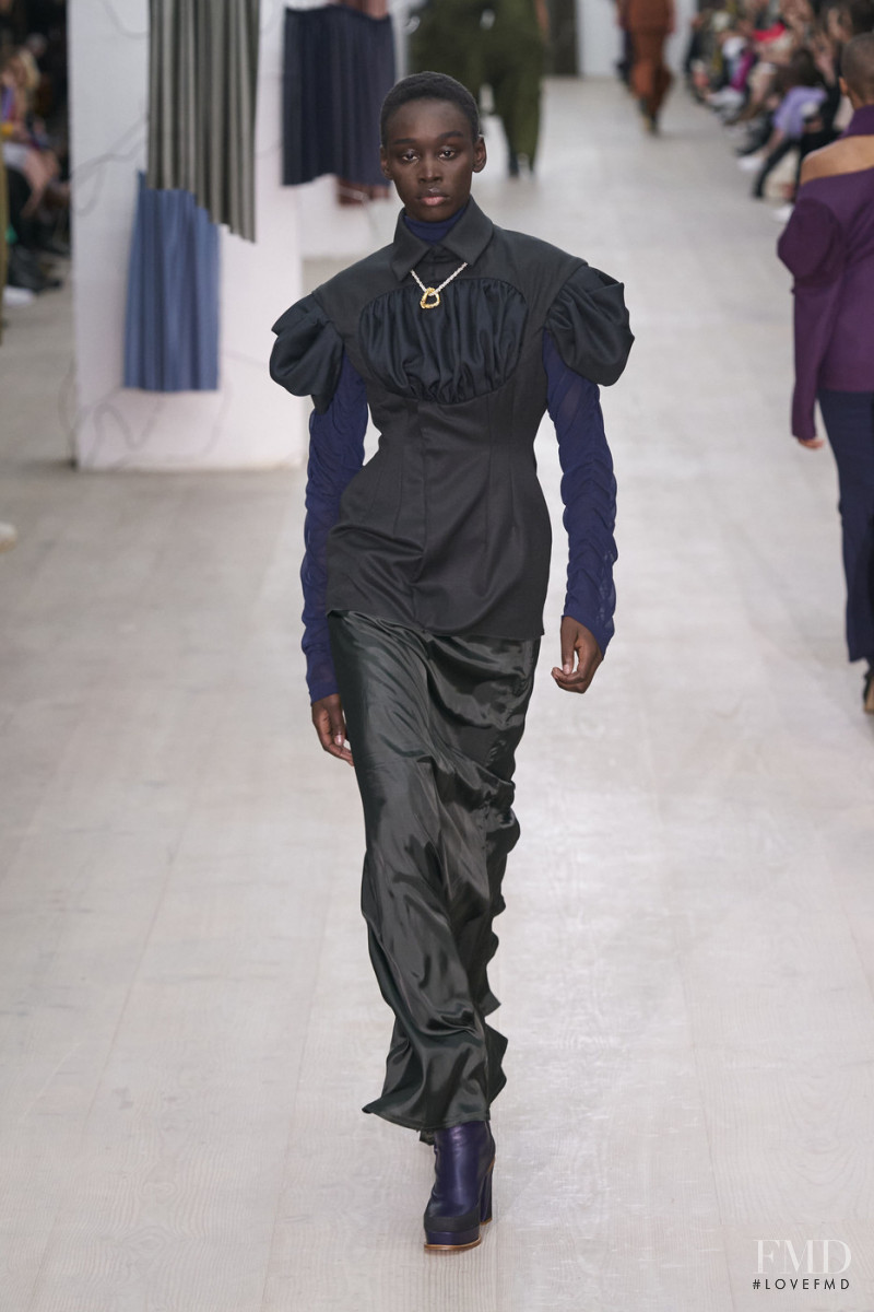 Sabah Koj featured in  the Richard Malone fashion show for Autumn/Winter 2020