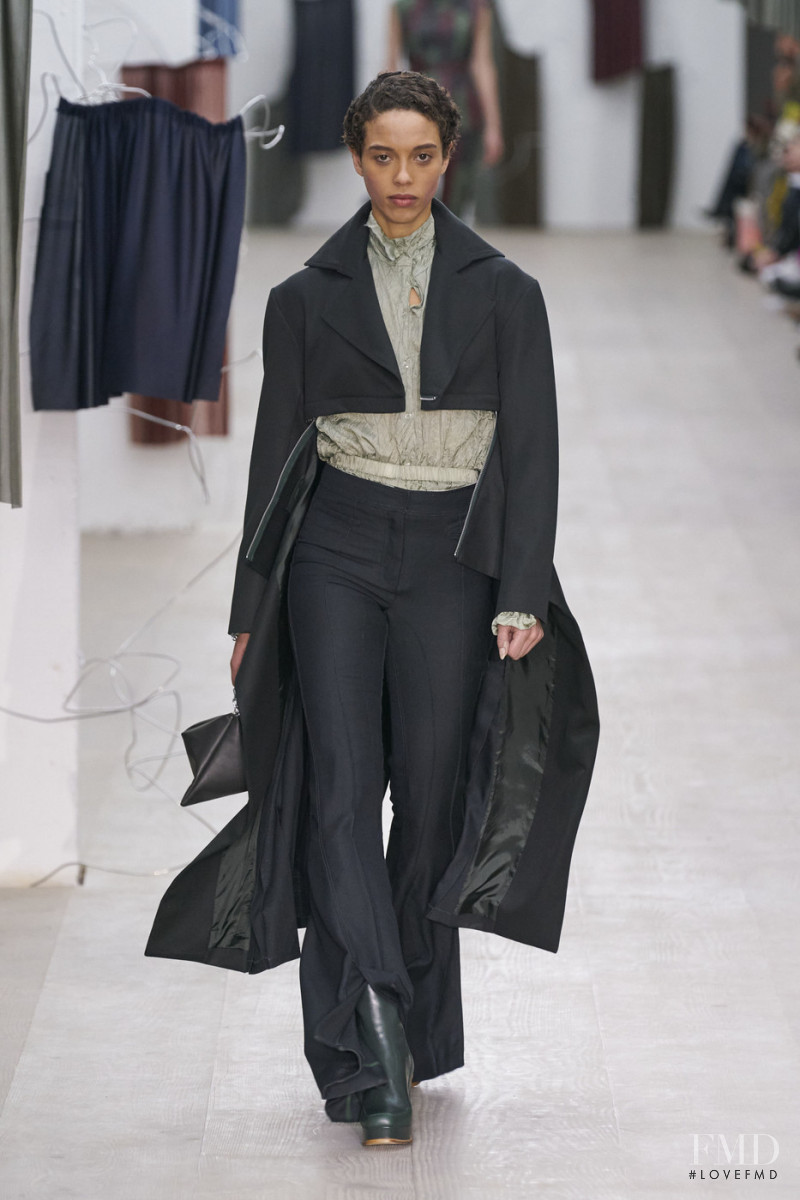 Noa Samassa featured in  the Richard Malone fashion show for Autumn/Winter 2020