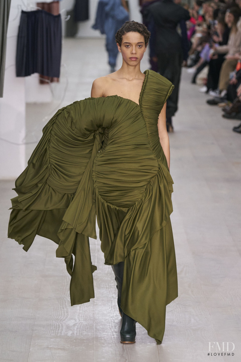 Noa Samassa featured in  the Richard Malone fashion show for Autumn/Winter 2020