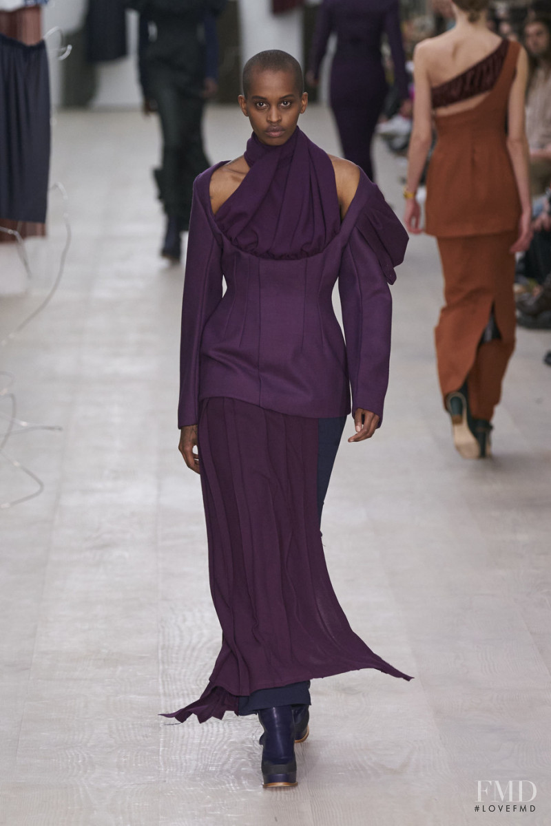 Nella Ngingo featured in  the Richard Malone fashion show for Autumn/Winter 2020