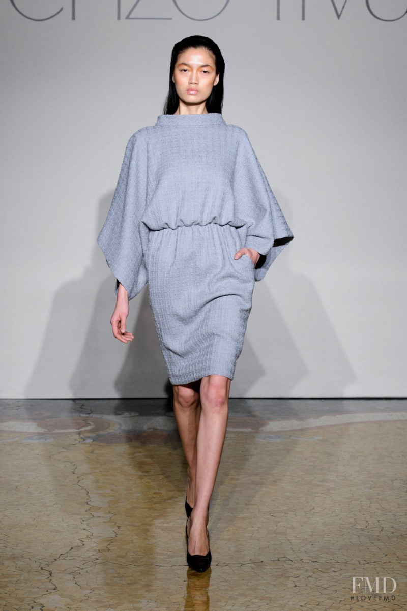 Qi Wen featured in  the Lorenzo Riva fashion show for Autumn/Winter 2013