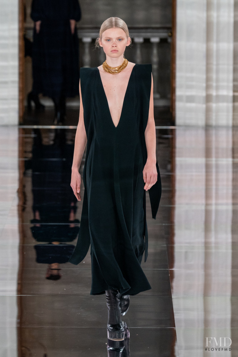 Evie Harris featured in  the Victoria Beckham fashion show for Autumn/Winter 2020
