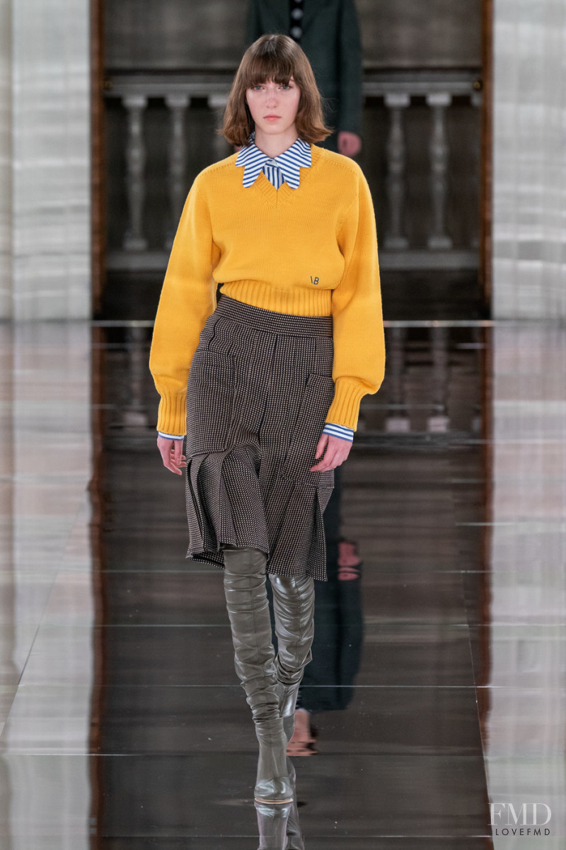 Evelyn Nagy featured in  the Victoria Beckham fashion show for Autumn/Winter 2020