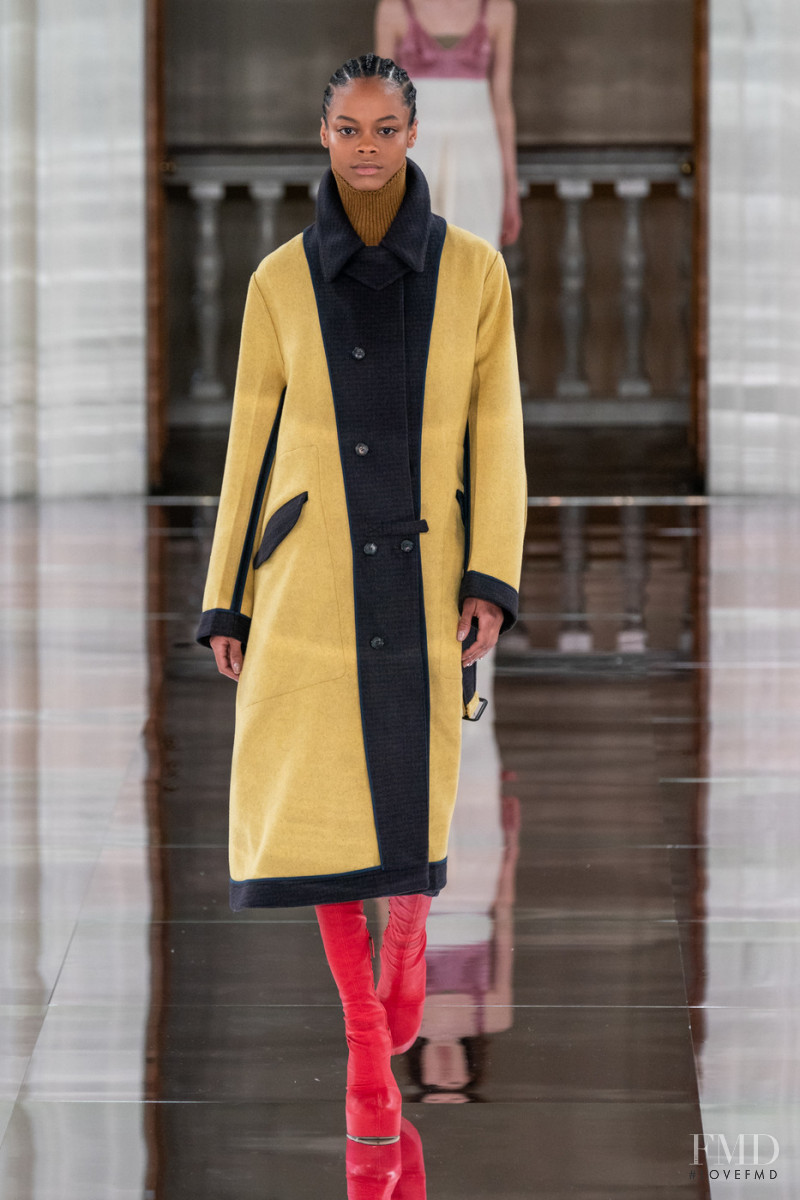 Aaliyah Hydes featured in  the Victoria Beckham fashion show for Autumn/Winter 2020