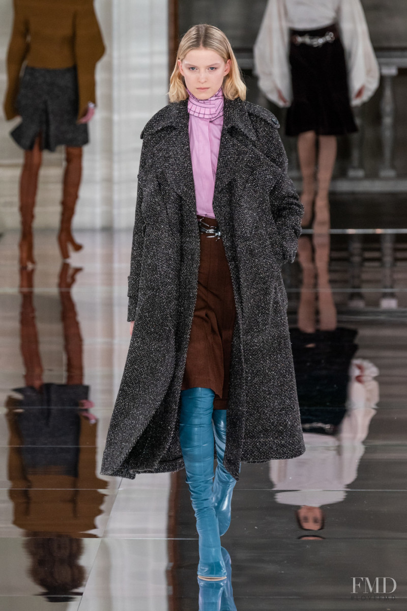 Emily Driver featured in  the Victoria Beckham fashion show for Autumn/Winter 2020