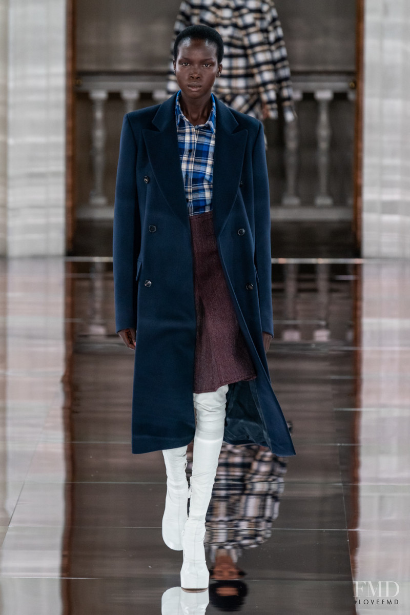 Ajok Madel featured in  the Victoria Beckham fashion show for Autumn/Winter 2020