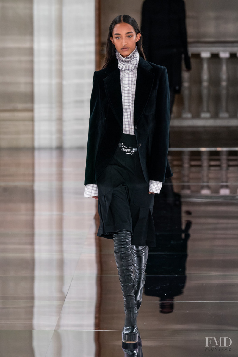 Mona Tougaard featured in  the Victoria Beckham fashion show for Autumn/Winter 2020