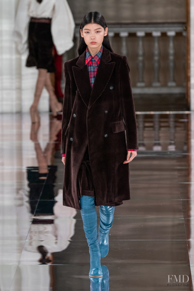 Tang He featured in  the Victoria Beckham fashion show for Autumn/Winter 2020