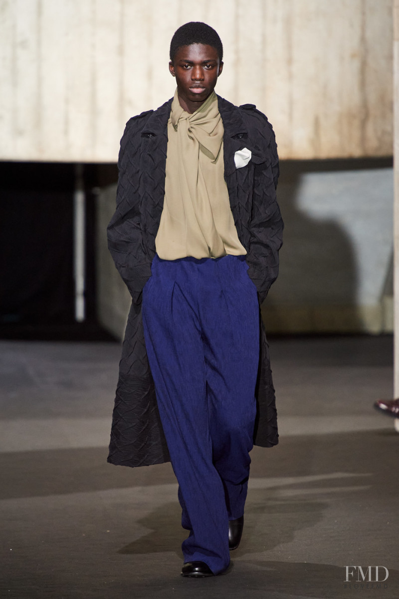 Jeremiah Berko Fourdjour featured in  the Roland Mouret fashion show for Autumn/Winter 2020