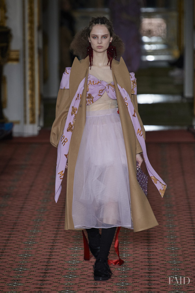 Giselle Norman featured in  the Simone Rocha fashion show for Autumn/Winter 2020