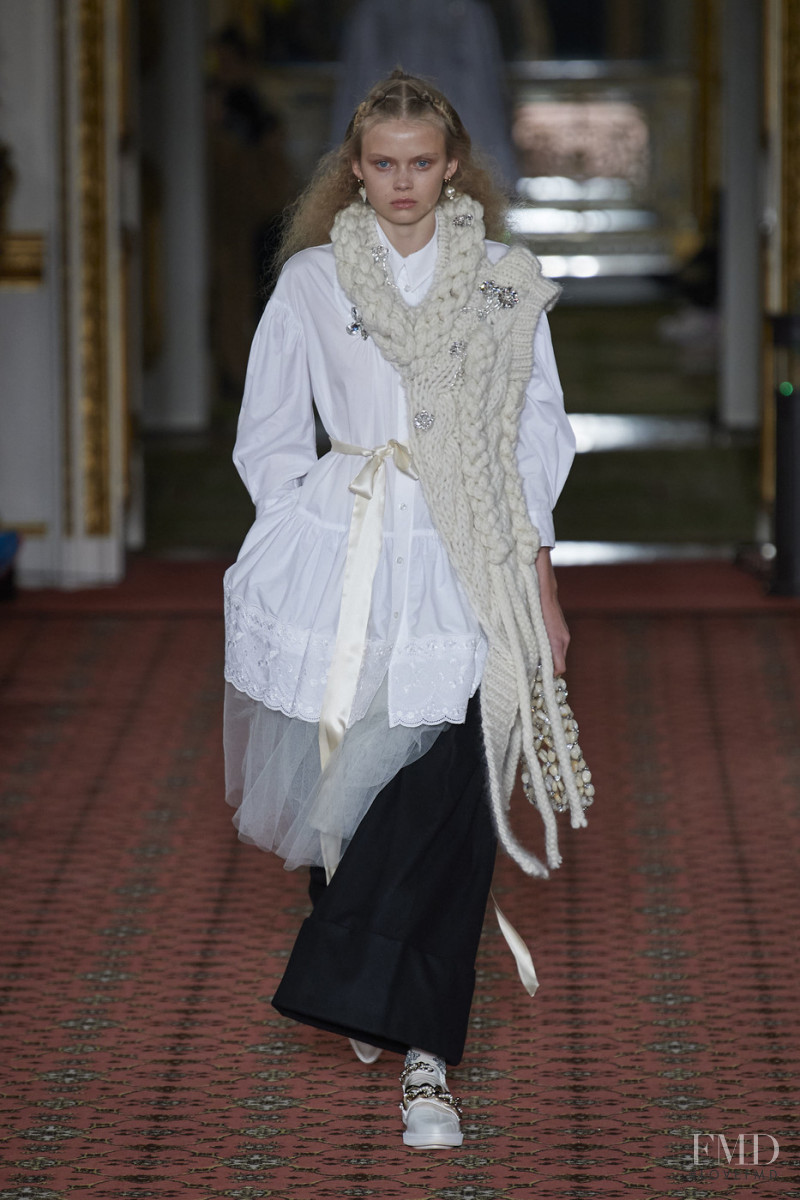 Evie Harris featured in  the Simone Rocha fashion show for Autumn/Winter 2020