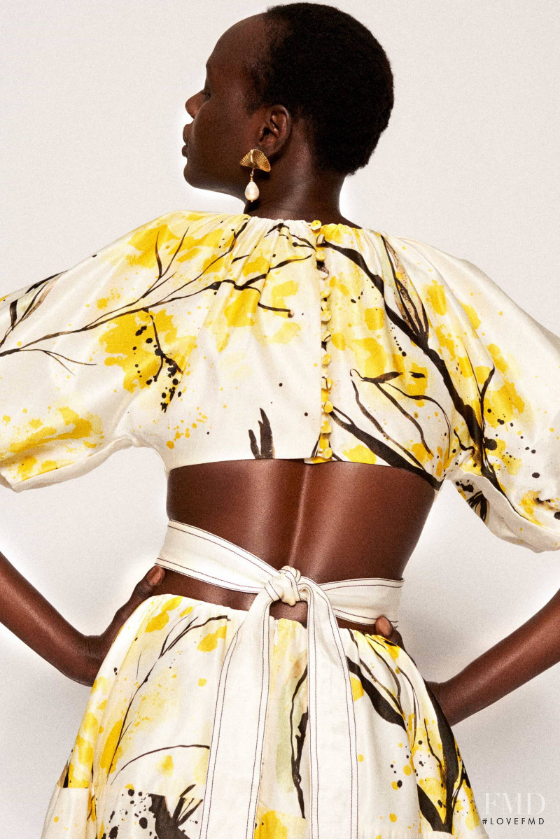 Ajak Deng featured in  the Aje lookbook for Resort 2020