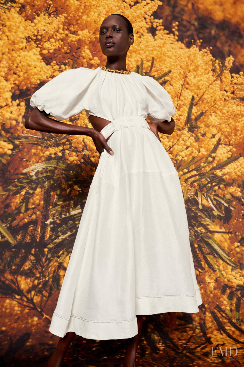 Ajak Deng featured in  the Aje lookbook for Resort 2020