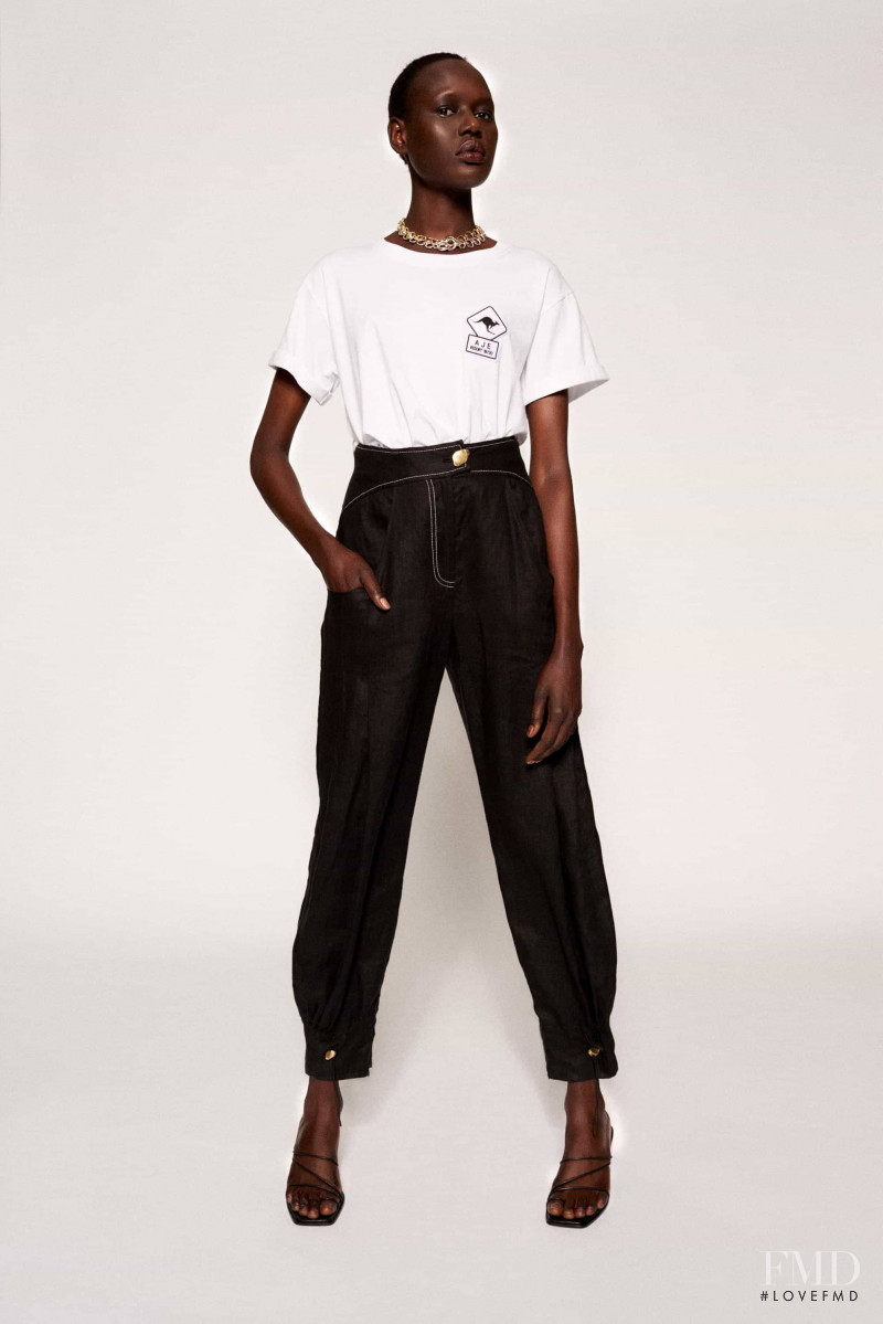 Ajak Deng featured in  the Aje lookbook for Resort 2020