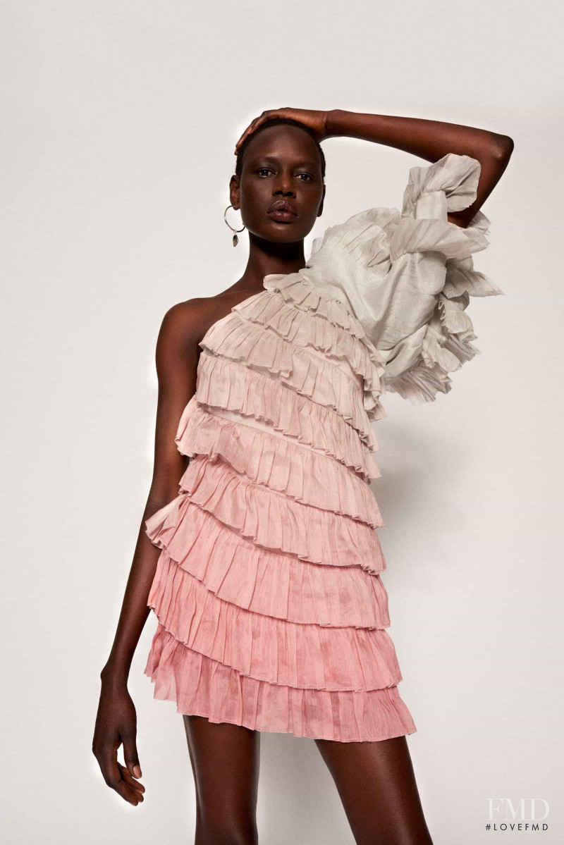 Ajak Deng featured in  the Aje lookbook for Resort 2020